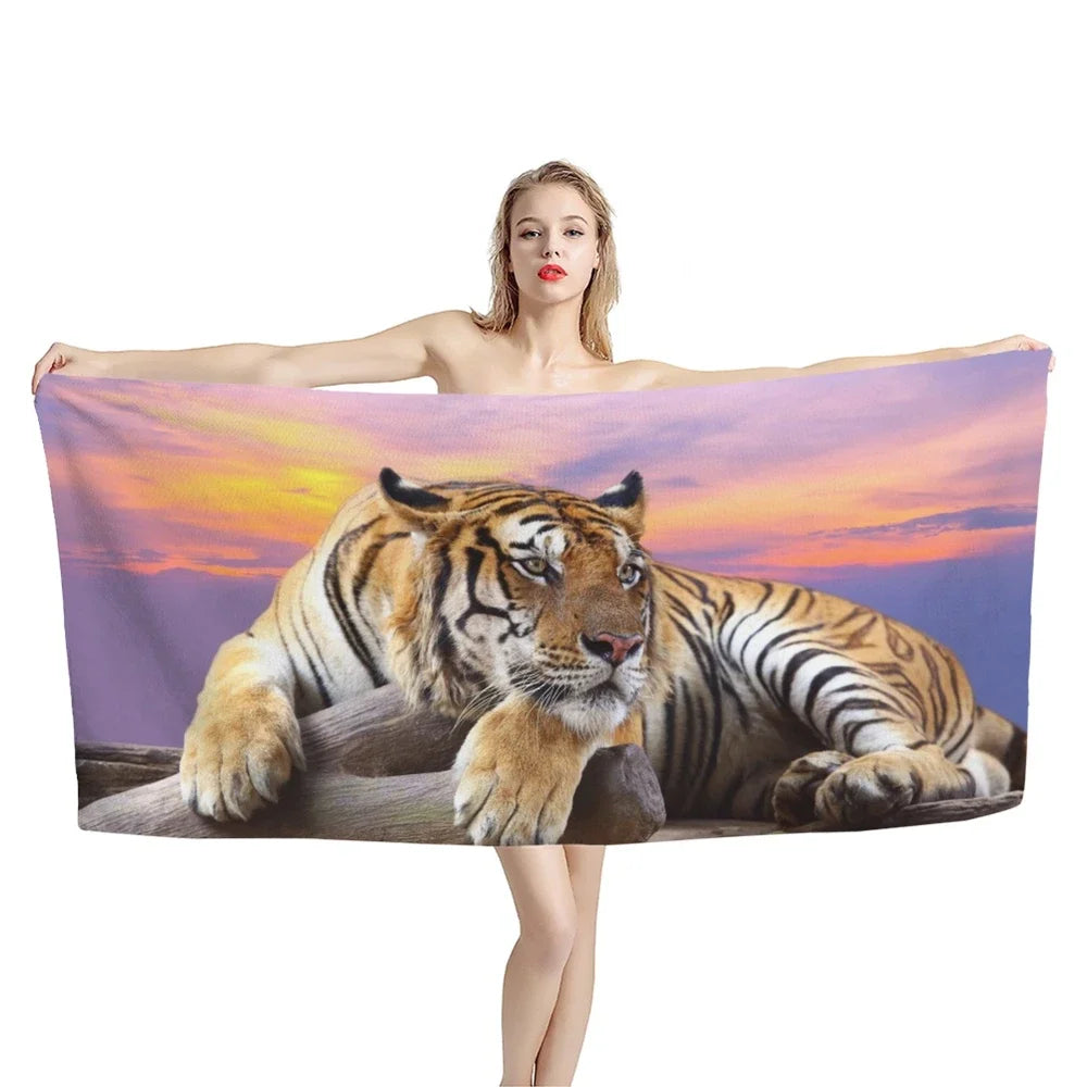 Serviette de plage tigre jungle 9