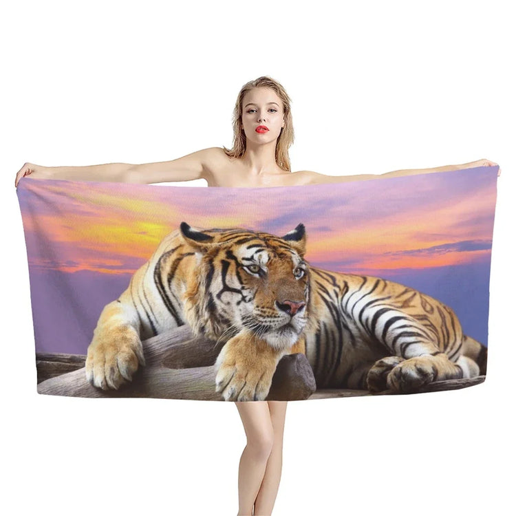 Serviette de plage tigre jungle 9