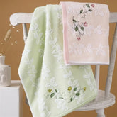 Serviette en coton brodée absorbante 2