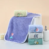 Serviettes de bain bébé velours 2