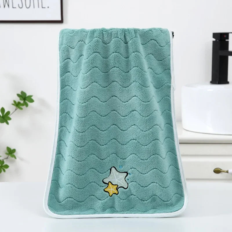 Serviettes de bain bébé velours 5