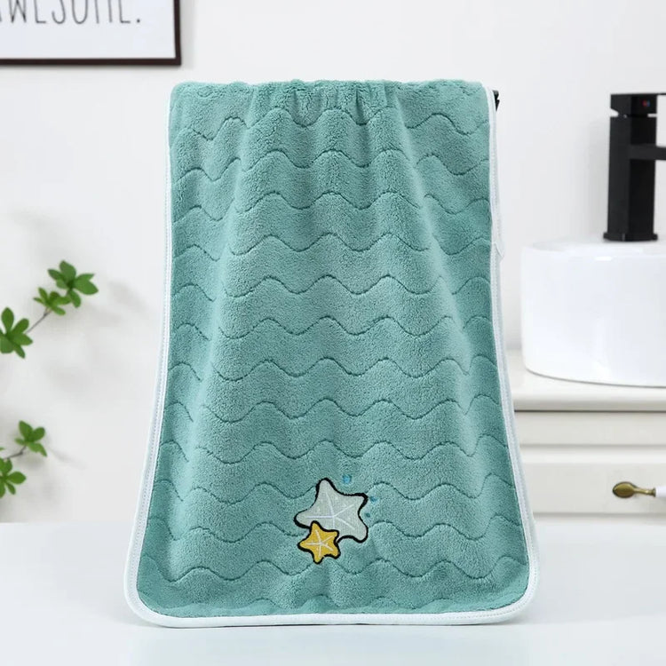 Serviettes de bain bébé velours 5