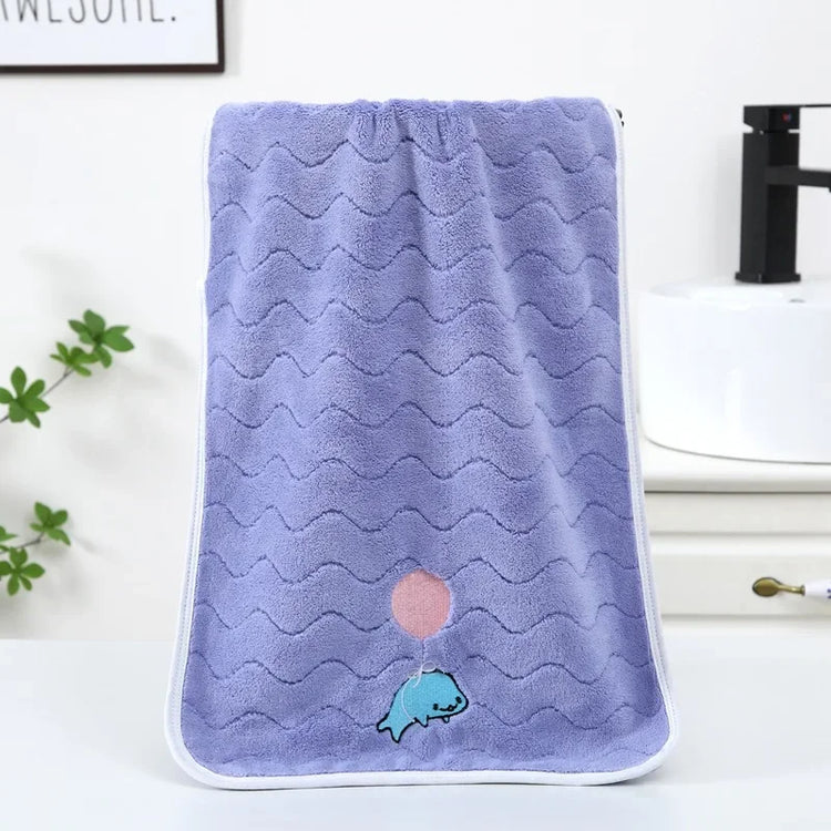 Serviettes de bain bébé velours 7
