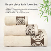 Serviettes de bain bambou 3 pièces 12