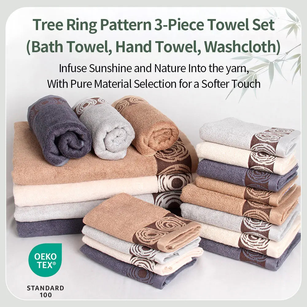 Serviettes de bain bambou 3 pièces 2