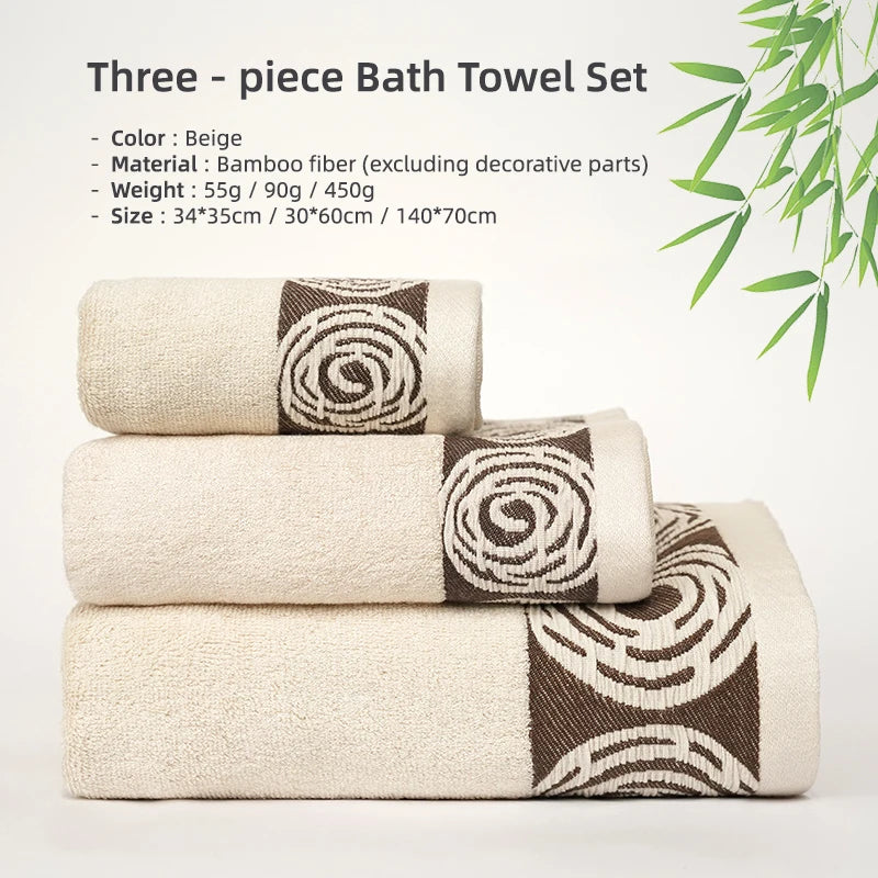 Serviettes de bain bambou 3 pièces 21