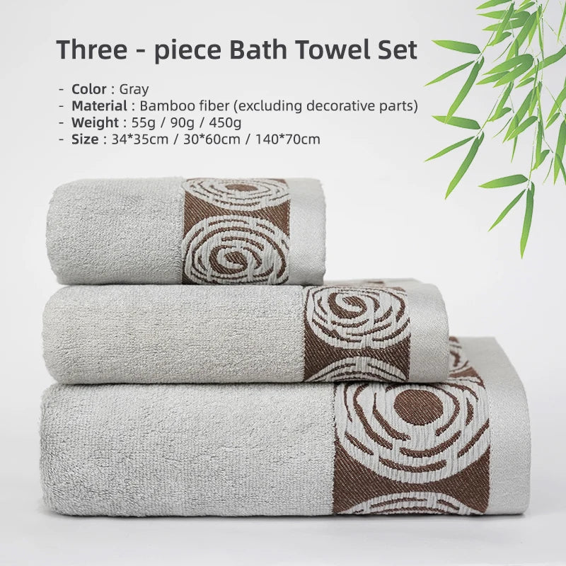 Serviettes de bain bambou 3 pièces 22