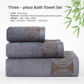 Serviettes de bain bambou 3 pièces 25