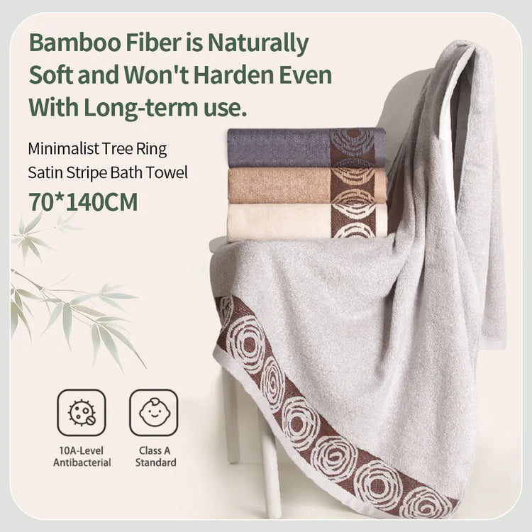 Serviettes de bain bambou 3 pièces 3