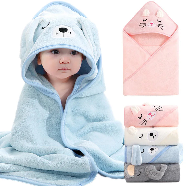 serviette de bain bébé à capuche
