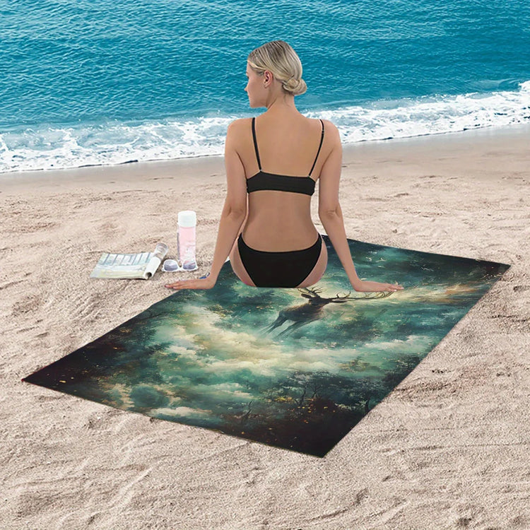 serviette de bain cerf 2