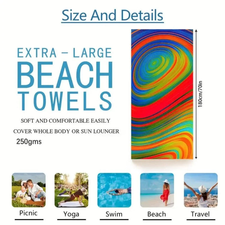 serviette de bain multicolore 2
