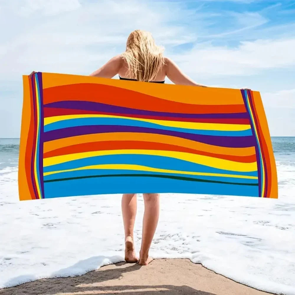 serviette de bain multicolore 4