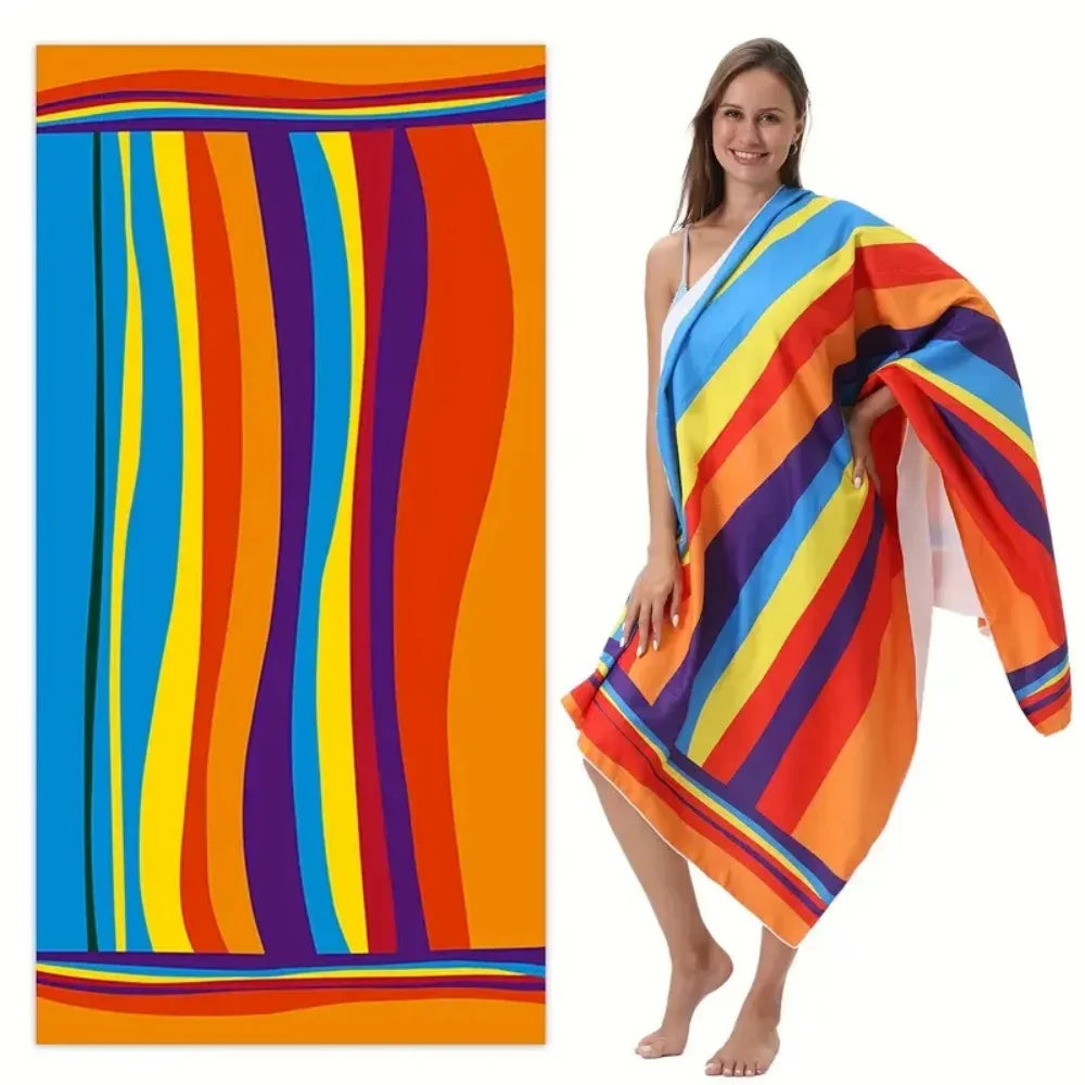 serviette de bain multicolore 6
