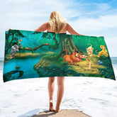 serviette de plage dessin animé zoo 10