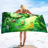 serviette de plage dessin animé zoo 11