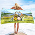 serviette de plage dessin animé zoo 14