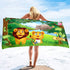 serviette de plage dessin animé zoo 15