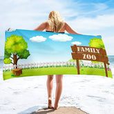 serviette de plage dessin animé zoo 18