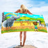 serviette de plage dessin animé zoo 5