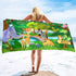 serviette de plage dessin animé zoo 8