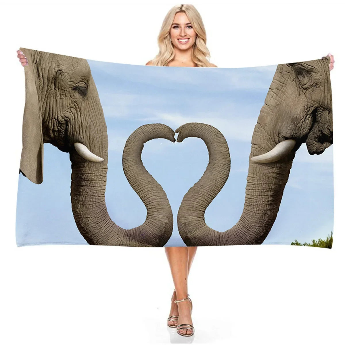 serviette de plage éléphant safari 4