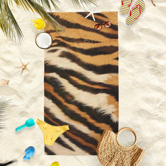serviette de plage pelage du tigre 2