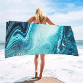 serviette de plage turquoise