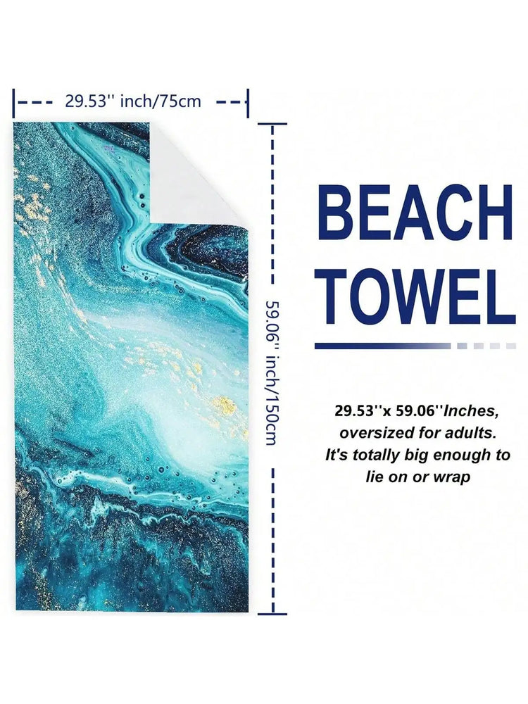 serviette de plage turquoise 3