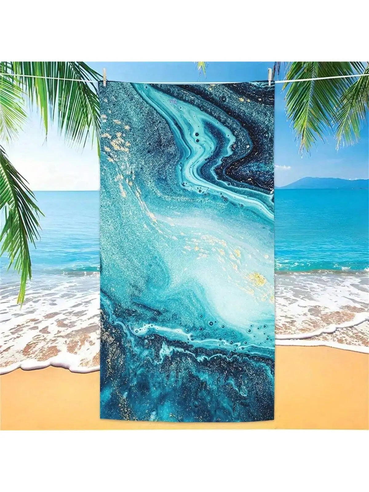 serviette de plage turquoise 4