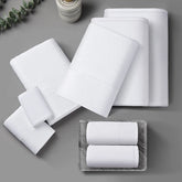 serviettes carrées blanches 6
