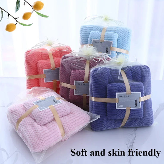 serviettes de bain en microcarence